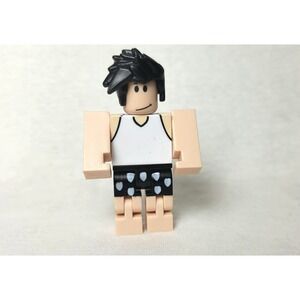Roblox Jazwares Bacon Hair Man Action Figure White Tank Top Heart Shorts 2.75in